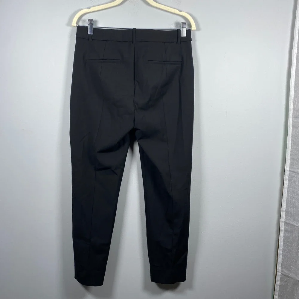 J.Crew High-Rise Cameron Pant Women's 6 Black Ankle Four Season Stretch‎ H6573